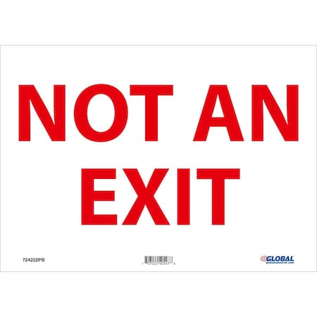 Not An Exit Sign, 14''W X 10''H, Pressure Sensitive Vinyl